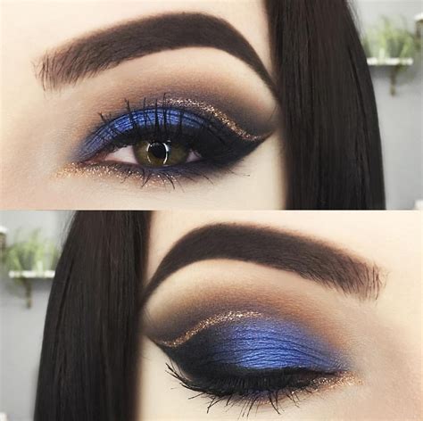 navy blue eyeshadow.